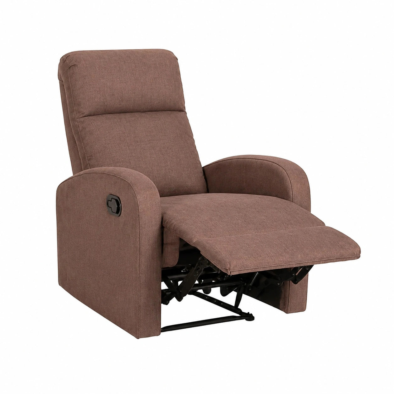 PALUPLUS Poltrona Relax Reclinabile con Poggiapiedi, 74x77x110 cm, Tessuto Traspirante, Struttura Solida, Design Elegante - Marrone
