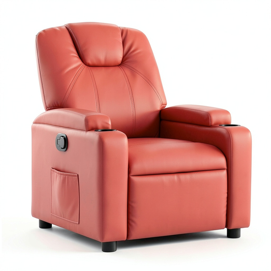 Sedia Relax Reclinabile in Similpelle Rossa