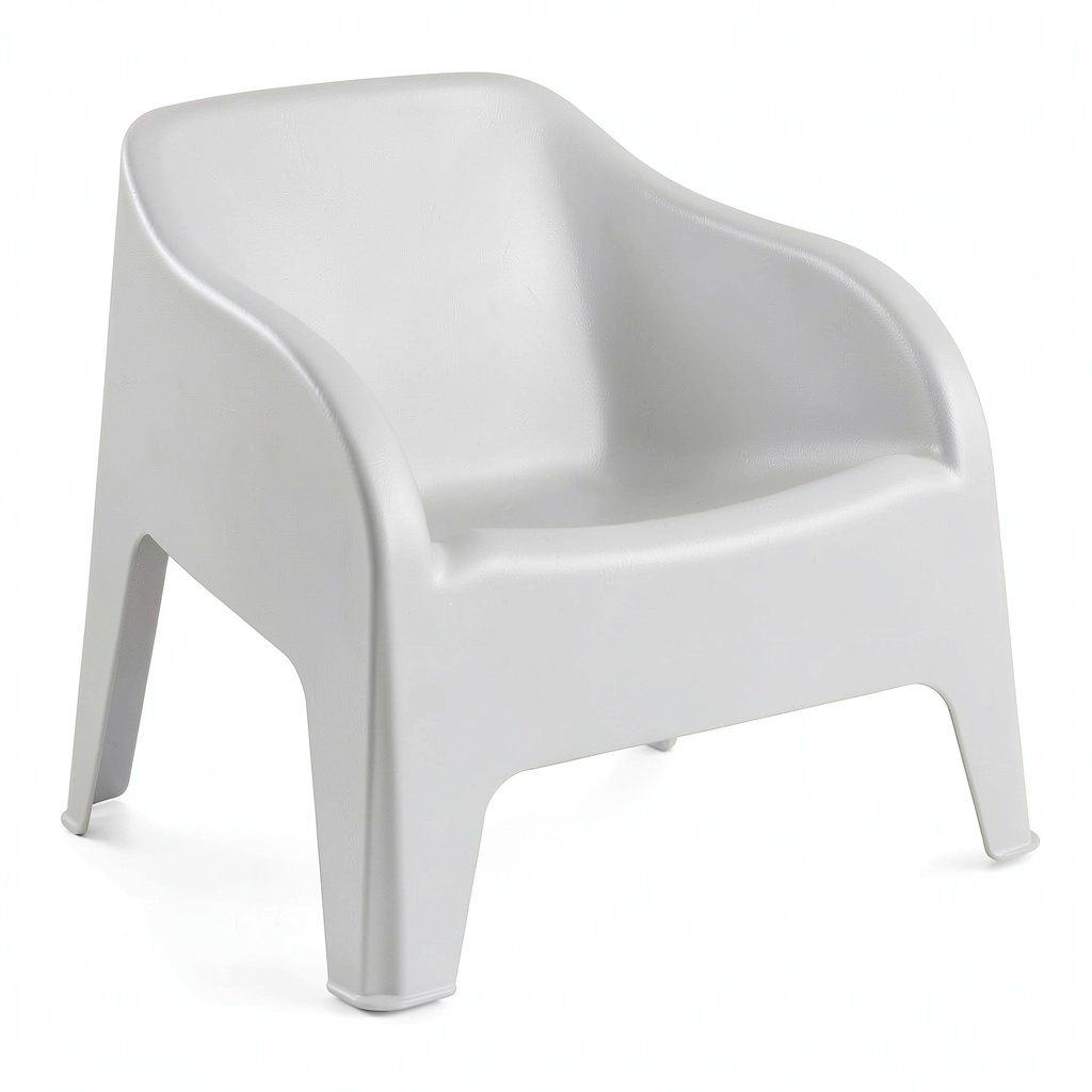 Sedia da Giardino Petra Bianca in Resina, 79x76,5x70 cm, Resistente ai Raggi UV