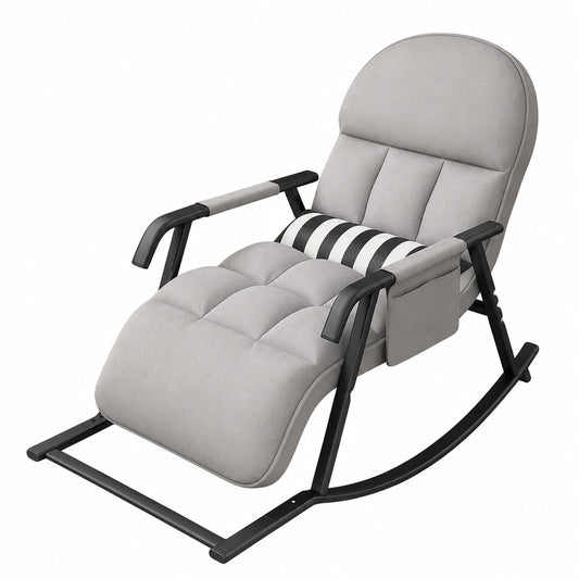 Poltrona Sospesa Imbottita Regolabile per Casa e Balcone, Disponibile in Arancione e Grigio