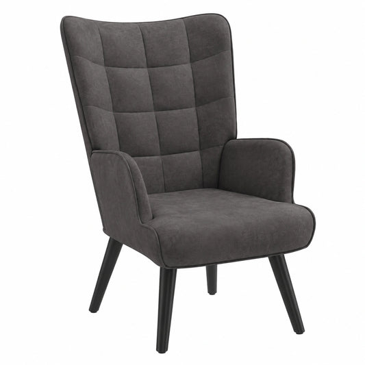 Sedia in Velluto Grigio Ania Stile Scandinavo per Interni